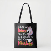 Funny Masters Degree Afstuderen MSW MBA Gift Tote Bag (Voorkant)