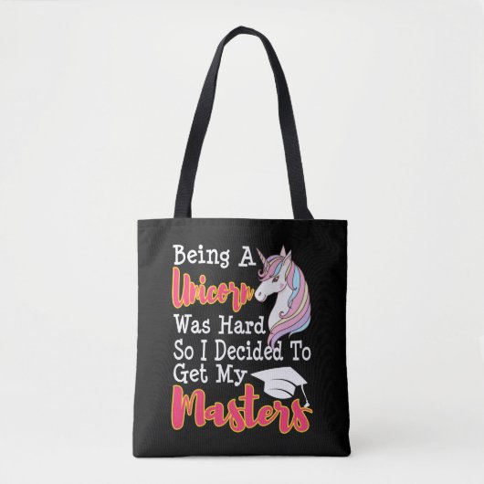 Funny Masters Degree Afstuderen MSW MBA Gift Tote Bag (Voorkant)