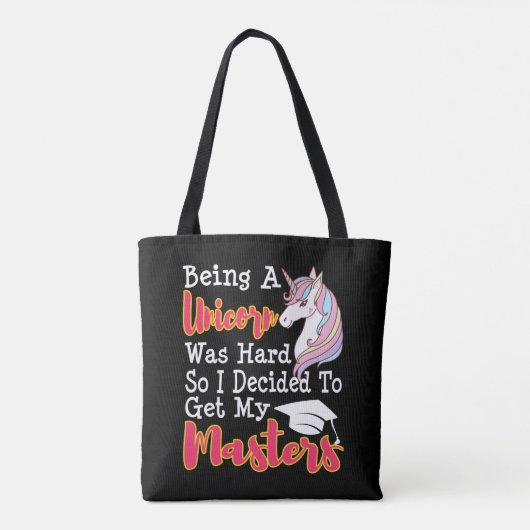 Funny Masters Degree Afstuderen MSW MBA Gift Tote Bag (Achterkant)