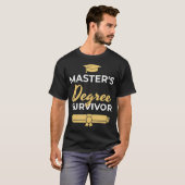 Funny Masters Degree Afstuderen Start Gift T-shirt (Voorkant volledig)