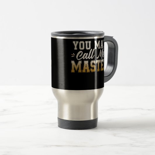 Funny Masters Degree Designs For Men Women MBA Reisbeker (Voorkant rechts)