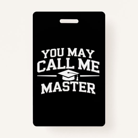 Funny Masters Degree MBA Education Graduation Badge (Voorkant)