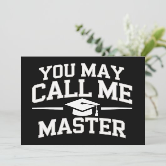 Funny Masters Degree MBA Education Graduation Kaart (Staand voorkant)