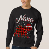 Funny Matching Buffalo Plaid Nana Bear Christmas P Trui (Voorkant)