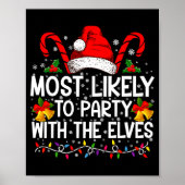 Funny Matching Christmas Most Likely To Party  Poster (Voorkant)