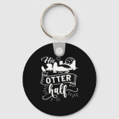 Funny Matching Couple His And Her Otter Half Valen Sleutelhanger (Voorkant)
