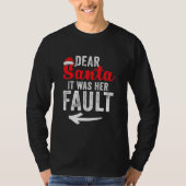 Funny Matching Couples Kerstmis Zijn en haar T-shirt (Voorkant)