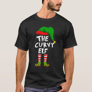 Funny Matching Family Christmas The Curvy Elf T-shirt