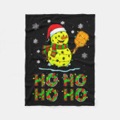 Funny Matching Family Santa Ho Ho Ho Ckleball Chri Fleece Deken (Voorkant)