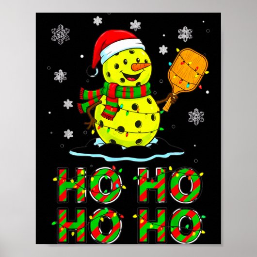 Funny Matching Family Santa Ho Ho Ho Ckleball Chri Poster (Voorkant)