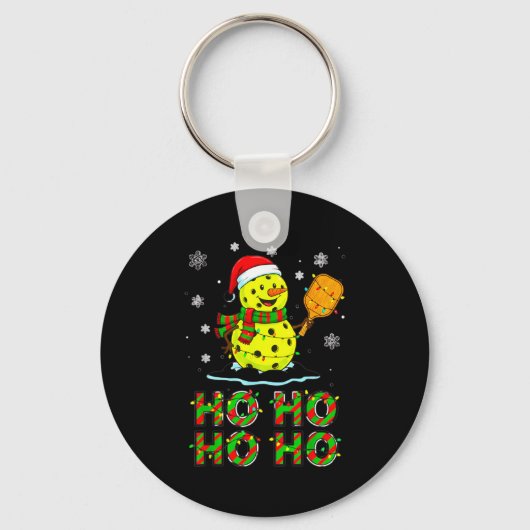 Funny Matching Family Santa Ho Ho Ho Ckleball Chri Sleutelhanger (Voorkant)