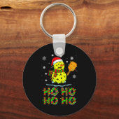 Funny Matching Family Santa Ho Ho Ho Ckleball Chri Sleutelhanger (Voorkant)