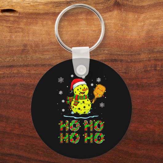 Funny Matching Family Santa Ho Ho Ho Ckleball Chri Sleutelhanger (Voorkant)