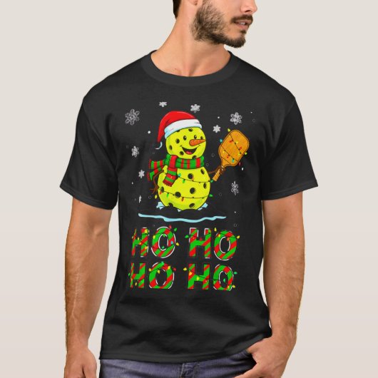 Funny Matching Family Santa Ho Ho Ho Ckleball Chri T-shirt (Voorkant)