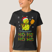 Funny Matching Family Santa Ho Ho Ho Ckleball Chri T-shirt (Voorkant)