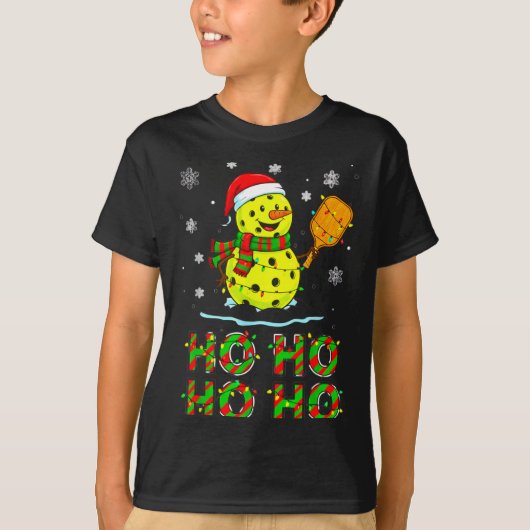 Funny Matching Family Santa Ho Ho Ho Ckleball Chri T-shirt (Voorkant)