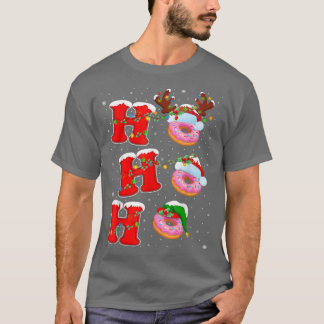 Funny Matching Family Santa Ho Ho Ho Donuts Christ T-shirt