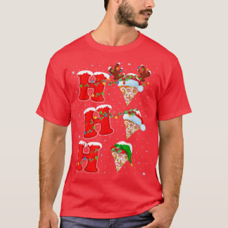 Funny Matching Family Santa Ho Ho Pizza Christm T-shirt