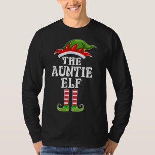 Funny Matching Family The Auntie Elf Kerstmis Cos T-shirt