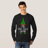 Funny Matching Family The Disk Golf Gnome Christma T-shirt (Voorkant volledig)