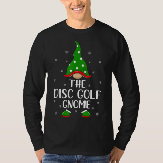 Funny Matching Family The Disk Golf Gnome Christma T-shirt (Voorkant)