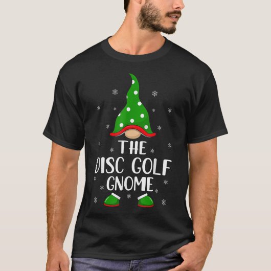 Funny Matching Family The Disk Golf Gnome Christma T-shirt (Voorkant)