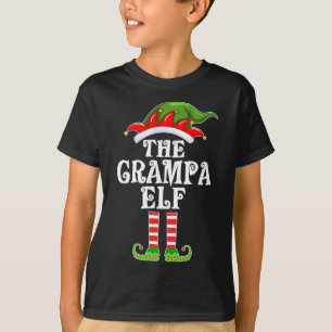 Funny Matching Family The Grampa Elf met Kerstmis T-shirt