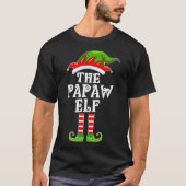 Funny Matching Family The Papaw Elf Christmas Cost T-shirt (Voorkant)