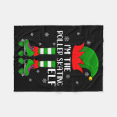 Funny Matching Group The Roller Skating Elf Christ Fleece Deken (Voorkant (Horizontaal))