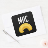 Funny Matching Macaroni en Cheese Halloween Vierkante Sticker (Envelop)