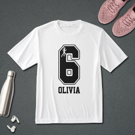 Funny Matching Number 6 Couple Running Custom Name T-shirt