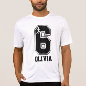 Funny Matching Number 6 Couple Running Custom Name T-shirt (Voorkant)