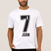 Funny Matching Number 7 Couple Running Custom Name T-shirt (Voorkant)