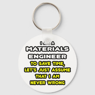 Funny Materials Engineer T-Shirts en Gifts Sleutelhanger