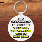 Funny Materials Engineer T-Shirts en Gifts Sleutelhanger (Voorkant)
