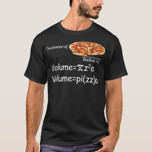 Funny Math and Pizza equation Funny Math and Pizza T-shirt (Voorkant)