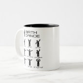 Funny Math Dance algebra clever Maths studente tea Tweekleurige Koffiemok (Voorkant links)