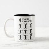Funny Math Dance algebra clever Maths studente tea Tweekleurige Koffiemok (Links)