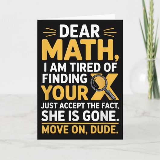 Funny Math Design For Boys Girls Math Teachers Men Kaart (Voorkant)
