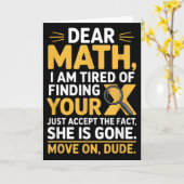 Funny Math Design For Boys Girls Math Teachers Men Kaart (Gele Bloem)