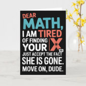 Funny Math Design For Boys Girls Math Teachers Men Kaart (Gele Bloem)