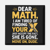 Funny Math Design For Boys Girls Math Teachers Men Magneet (Voorkant)