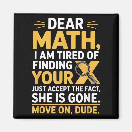 Funny Math Design For Boys Girls Math Teachers Men Magneet (Voorkant)