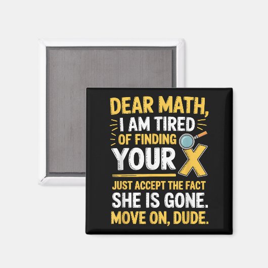 Funny Math Design For Boys Girls Math Teachers Men Magneet (Voorkant / Achterkant)