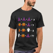 Funny Math Equation Pumpkin Hat Ghost Halloween T-shirt (Voorkant)
