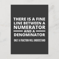 Funny Math FINE LINE NUMERATOR DENOMINATOR