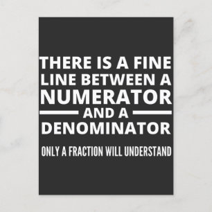 Funny Math FINE LINE NUMERATOR DENOMINATOR Feestdagenkaart
