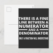 Funny Math FINE LINE NUMERATOR DENOMINATOR Feestdagenkaart (Voorkant / Achterkant)