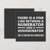 Funny Math FINE LINE NUMERATOR DENOMINATOR Kaart (Voorkant / Achterkant)