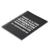 Funny Math FINE LINE NUMERATOR DENOMINATOR Notitieboek (Linkerzijde)